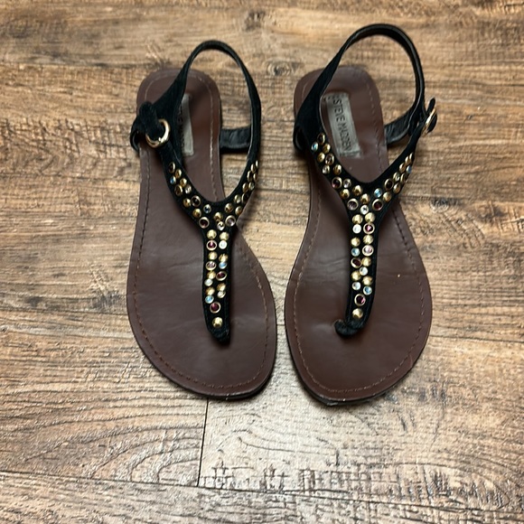 Steve Madden Gemstone Embellished Gladiator Sandals 8 - Picture 2 of 7